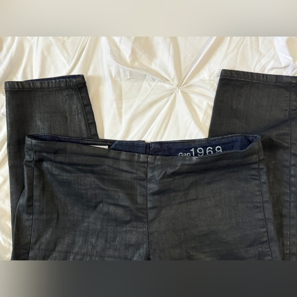 GAP 1969 Coated Always Skinny Skimmer Jeans, Back Zip, Sz 28 Inseam 29” - Picture 3 of 9